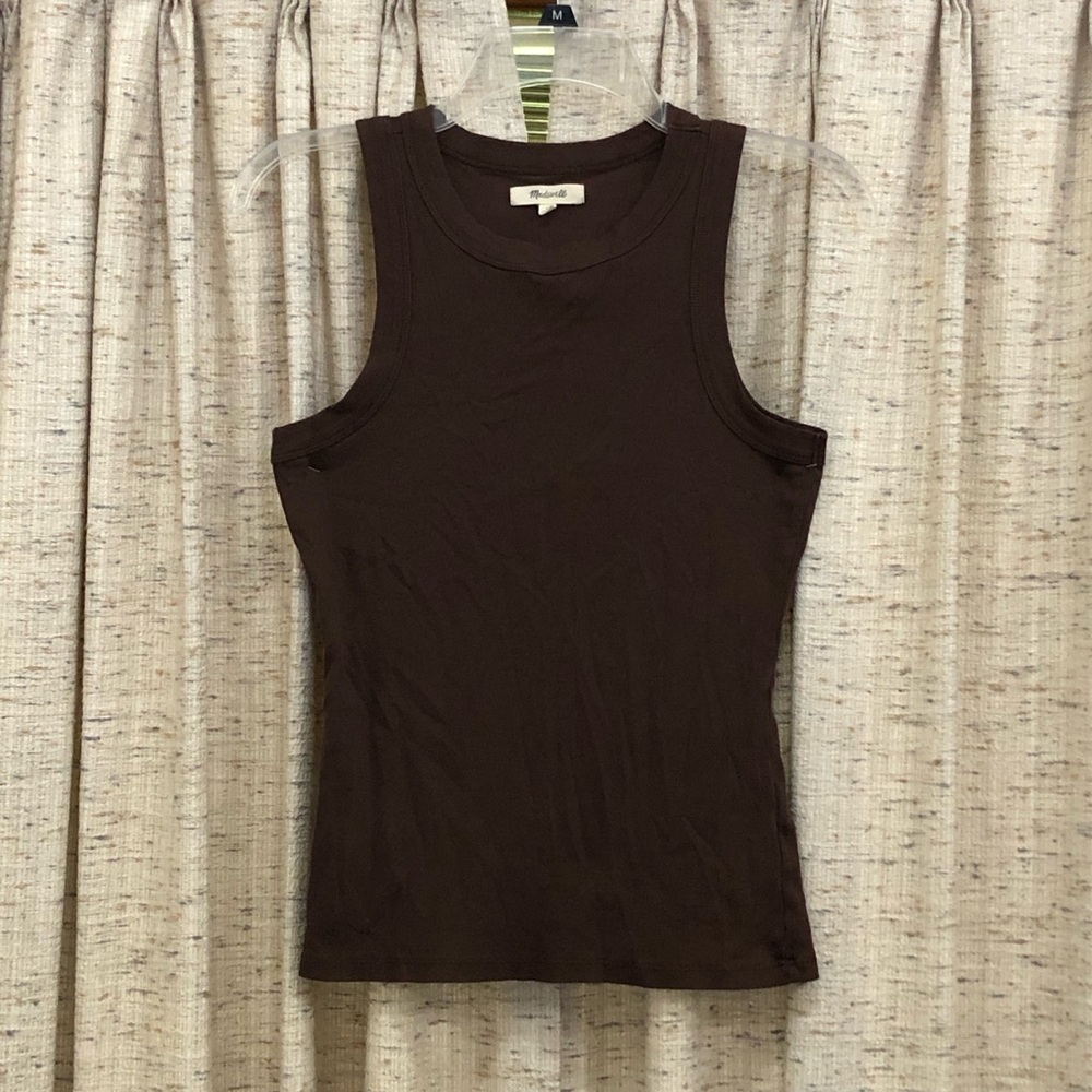 Madewell Supima Cotton Rib Cutaway Tank